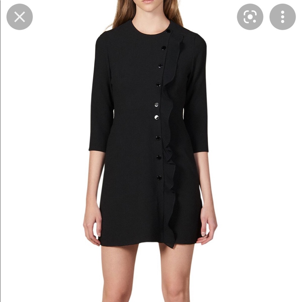 🖤Sandro Paris Carra dress with side pleaded
